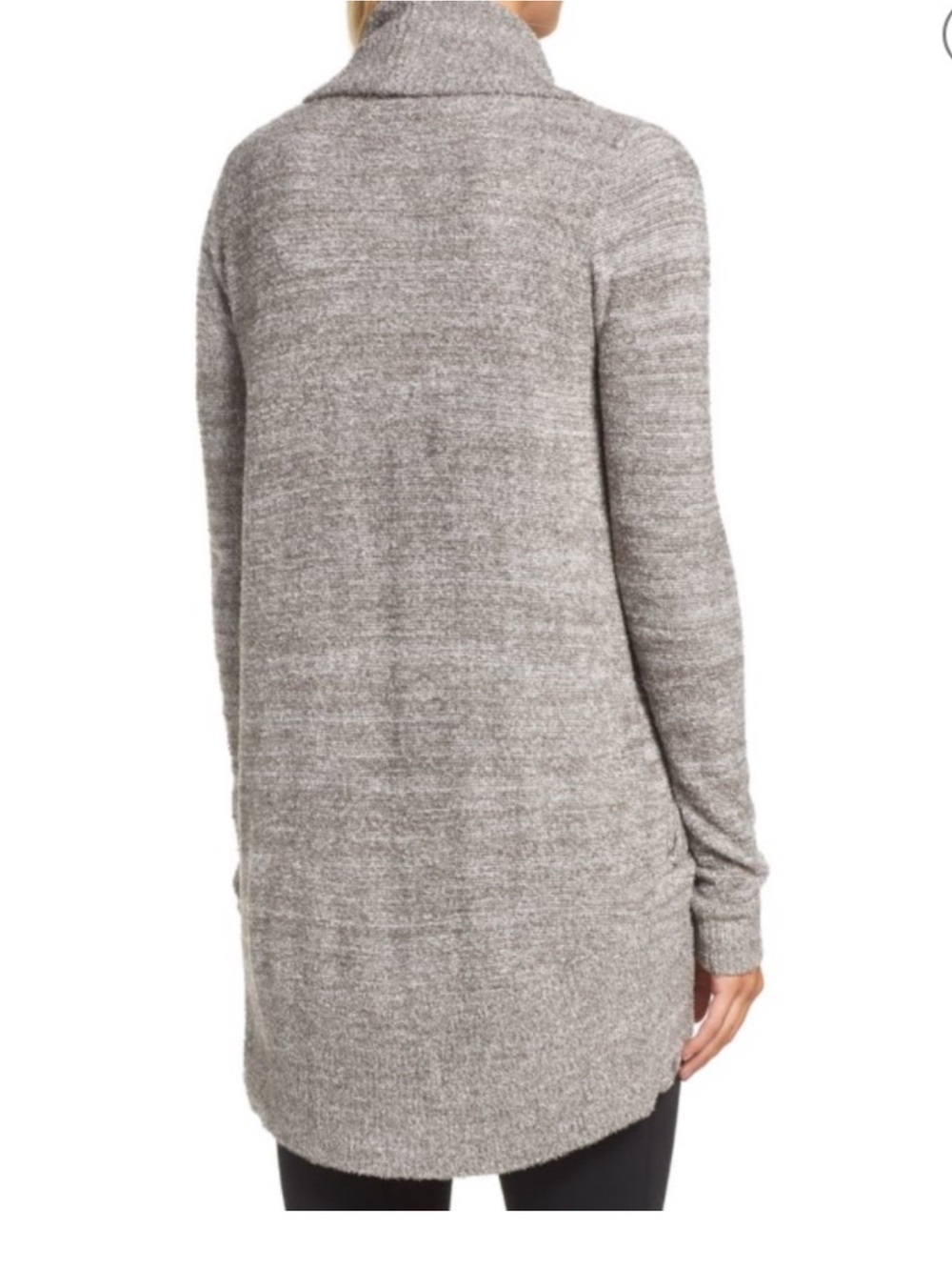 BAREFOOT DREAMS NWOT CozyChic Lite Circle Cardigan Heathered Pewter Size: XL